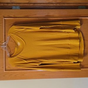 Mustard yellow long sleeve shirt